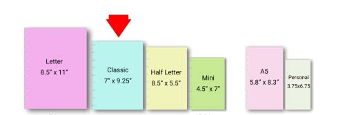 Classroom Checklist Color Refills for 9-Disc Classic Happy Planners, Classic Teacher Planner Inserts