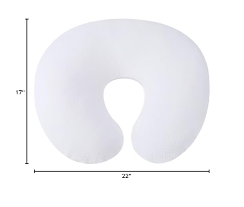 Onacosht Muslin Nursing Pillow Cover, 100% Cotton, Soft & Breathable, White - color: White