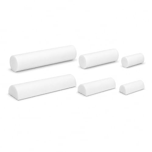 Firm White PE Foam Roller (18" Full Round) - size: 18" Full Round