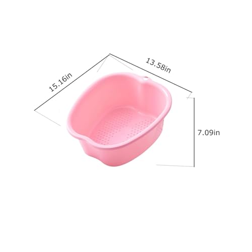 Foot Soaking Tub, Foot Bath Tub with Massage Points, Thickened Plastic Foot Soak Basin, Portable Foot Spa Bucket for Home - color: White