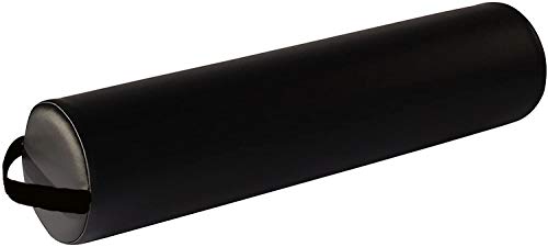 Therapist's Choice® Full Round Massage Table Bolster Pillow Cushion 6” R x 26” L (Black) - color: Black