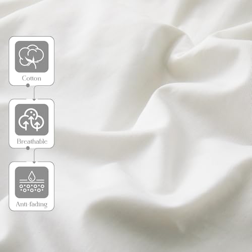 Cotton Wedge Pillow Cover, 24" x 24" x 12", White - color: White, size: 25x25x12.5 Inch