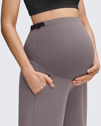 G4Free Smoofit Modal Soft Maternity Joggers Pregnancy Casual Sweatpants - color: Taupe, size: X-Large