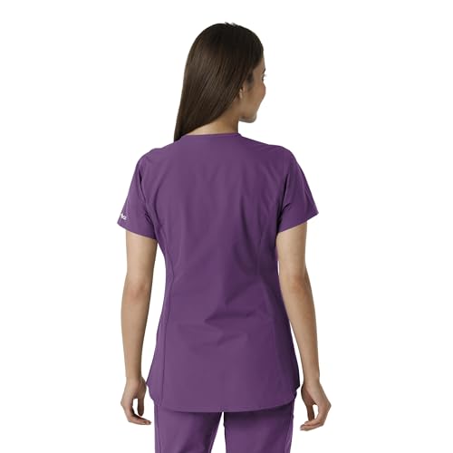 Carhartt Scrubs C12413 Women's Force® Essentials Modern Fit Notch Neck - color: Eggplant, size: X-Small
