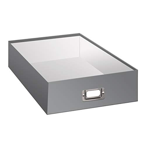 Jumbo Scrapbook Storage Box, Gray - color: Gray, size: 14.75 x 13 x 3.75 inch (Pack of 1)