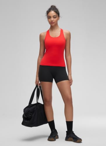 CRZ YOGA Butterluxe Racerback Tank Waist Length - color: Deep Red, size: Medium