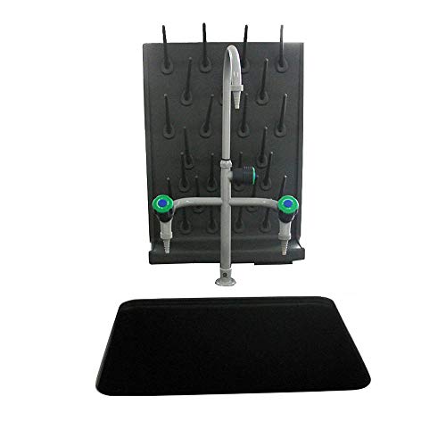 INTBUYING Bottle Drying Rack Pegboard Wall Mounted Desk Black 27Pegs - size: 27