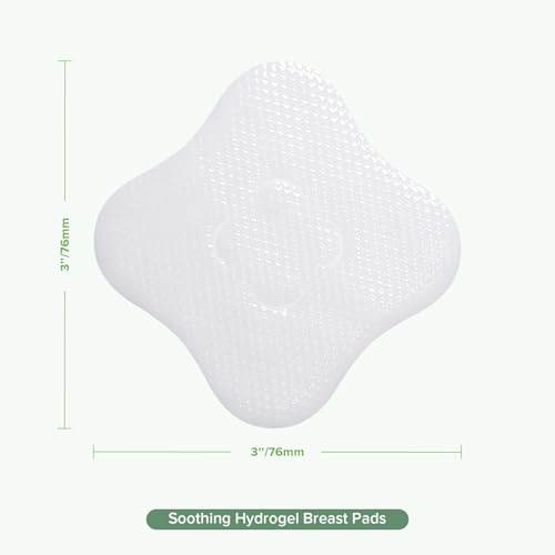 haakaa Hydrogel Pads with Lanolin, Cooling Relief for Sore Nipples, 8 PCS