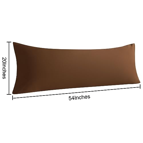 NTBAY Body Microfiber Pillowcases, Set of 2, Brown - color: Brown, size: Body (20"x54")