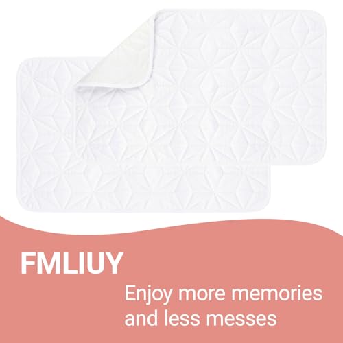 2 Pack Quilted Waterproof Pads for Bed Washable 34x52 Inch White - color: White, size: 34"x52"