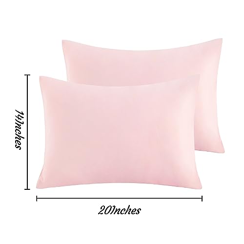 NTBAY Toddler Microfiber Pillowcases, Set of 2, Blush Pink - color: Blush Pink, size: Toddler (14"x20")