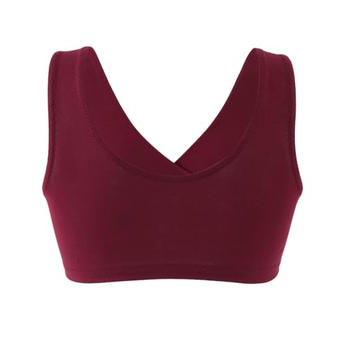Women's Cotton Wireless Sleep Bra for Nursing and Maternity - color: Black+red+olive, size: Large