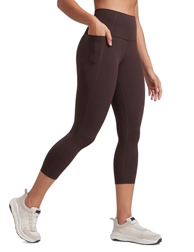 CRZ YOGA Butterluxe Capris Pockets 21" - color: Hot Fudge Brown, size: X-Large