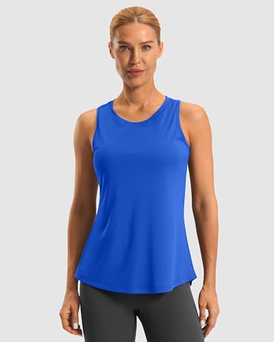 G Gradual Women's Workout Tops Open Back Athletic Tank Tops Running Shirts - color: Blue, size: X-Small