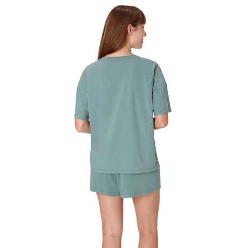 Hanes Women's Pajamas Set, Comfywear Pajamas for Women Set, Originals SupertSoft Loungewear, T-Shirt & Sleep Shorts - color: Faded Sage, size: XX-Large