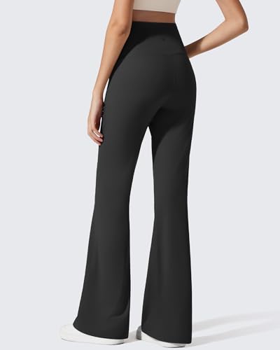 G4Free Ribbed Maternity Pants Yoga Flare Pregnancy Leggings Casual - color: Black, size: X-Large