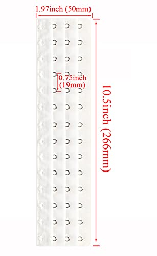 Corset Bra Extender Hook 3/4 Inch Spacing - color: 4pcs:14hook/White&black