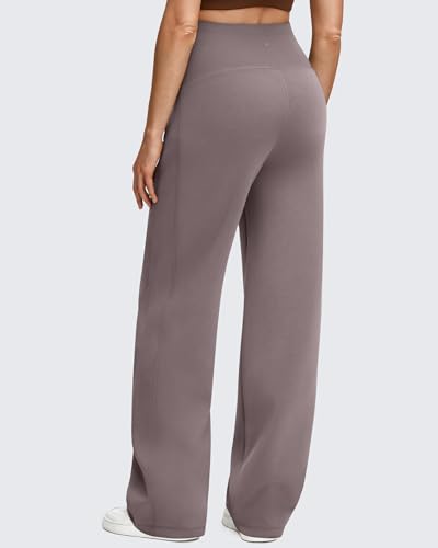 G4Free Maternity Pants Pregnancy Wide Leg Sweatpants High Waist Modal Soft - color: Taupe, size: Medium