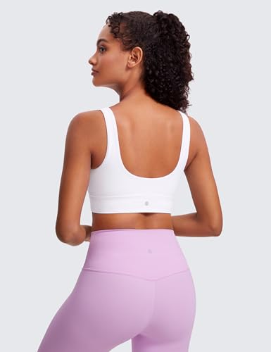 CRZ YOGA Butterluxe U Back Sports Bras - color: White, size: Small