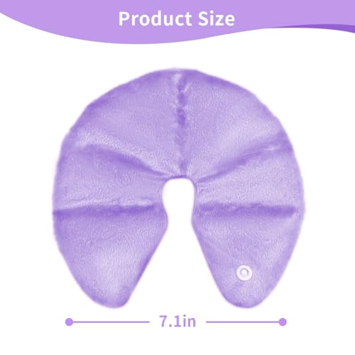 Hot Cold Gel Bead Breast Therapy Pack, Breast Ice Packs for Breastfeeding - color: #42 Purple