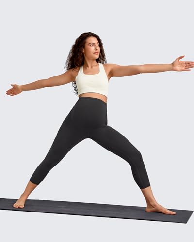 G4Free BareFeel Maternity Leggings with Pockets Over The Belly Stretchy Workout Yoga Pregnancy Pants - color: Black, size: Medium