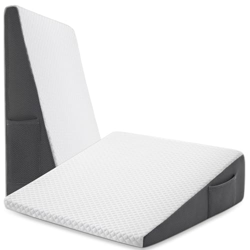 Cozymaker 7.5-inch Bed Wedge Pillow for Sleeping Back Support Pain Relief - size: Triangle Wedge 24*24*7.5 inch
