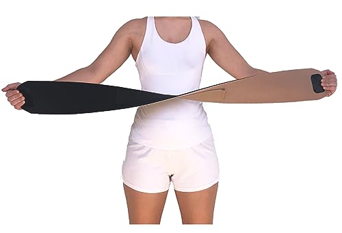 CABEA Flip-It Reversible Black and Beige Pelvic Support Belt a Belly Band for Men Women Pregnancy Postpartum Everyday - size: Medium