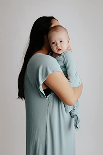 Three Little Tots Plus Size Labor and Delivery Hospital gown Maternity Nursing Nightgown Multi - color: Blue Bird, size: Small-Medium