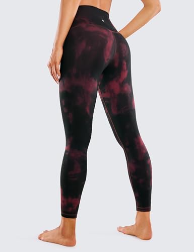 CRZ YOGA Butterluxe Leggings 25" - color: Burgundy Tie Dye, size: X-Small