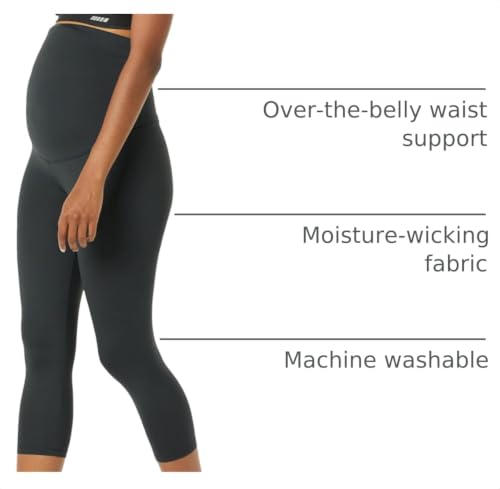 Amazon Essentials Women's Active Sculpt Over The Belly High Waist Stretchy Pregnancy Workout Crop Maternity Leggings - size: XX-Large