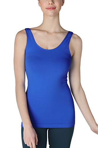 NIKIBIKI Women Seamless Premium Classic Tank Top, Made in U.S.A - color: Royal Blue