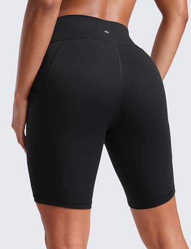 CRZ YOGA Butterluxe Biker Shorts Pockets 8" - color: Black, size: XX-Small