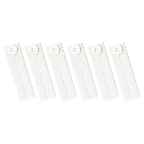 Mandala Crafts Off White Elastic Waist Button Extender for Pants Waistband - color: Off-white, size: Stretchy 3.5 Inches