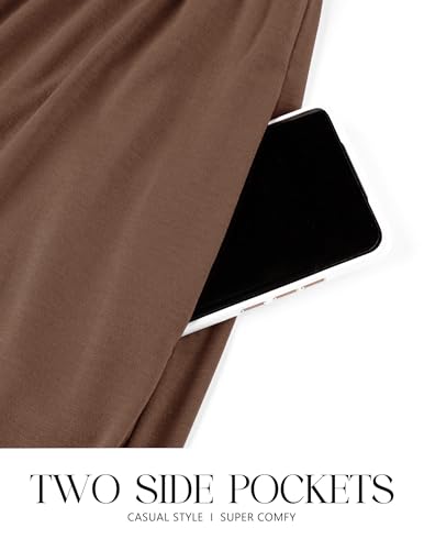 CzzzyL Women Nursing Dress Maternity Maxi Tiered Cocktail with Pockets - color: Coffce-t, size: Medium