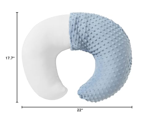 Nursing Pillow and Positioner with Cover for Breastfeeding - color: Blue
