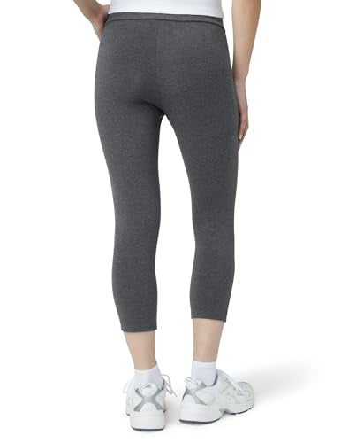 HUE Women's Wide Waistband Blackout Cotton Leggings - color: Graphite Heather, size: Large