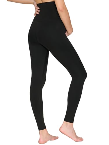 Maternity Leggings Over The Belly - Pregnancy Yoga Pants Soft Workout Leggings - color: Black, size: Small