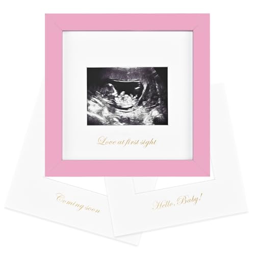 KINLINK Baby Sonogram Picture Frame, Ultrasound Picture Frame Light Pink - color: Light Pink, size: 6x6