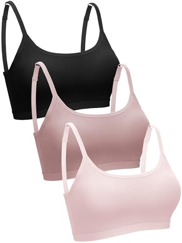 Blulu 3/6/12 Pack Camisole Bra Wireless Bralette - color: Playful Color, size: XX-Large