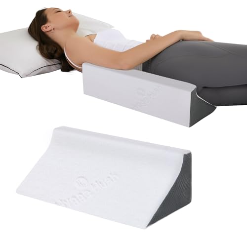 Body Wedge Pillow for Side Sleepers, Positioning Support - color: Gray White
