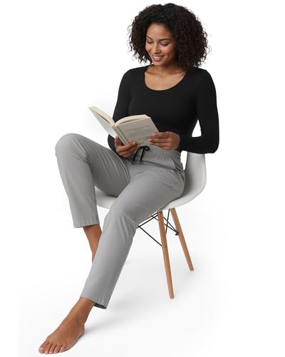 Soft Stretch Cotton Blend Women's Underscrub Shirt Slim Fit Comfort Tee - color: Black, size: Medium