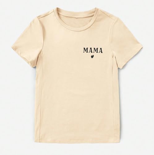 Women Maternity Nursing Shirt Leopard Heart Friendly Zip Breastfeeding Tops - color: Cream 1, size: X-Large