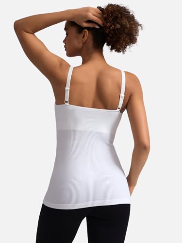 ATTRACO Women's Maternity Tank Tops with Built in Bra Pregnancy Tank - color: A-white, size: X-Large