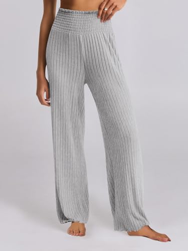 ANRABESS Women 2 Piece Lounge Pajamas Sets Casual Fall Outfits - color: Grey, size: Medium