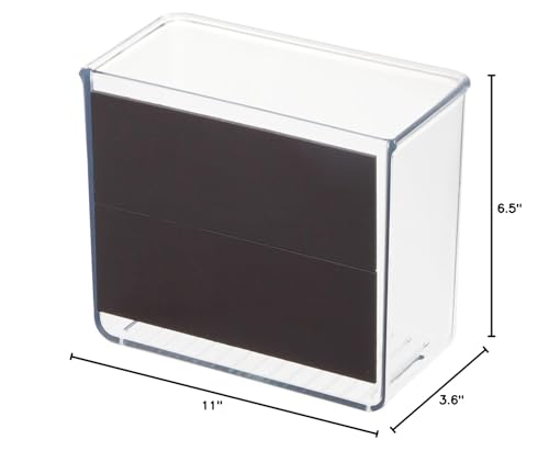 iDesign Magnetic Small Clear Plastic Organizer Bins - size: Small, style: Pack of 1
