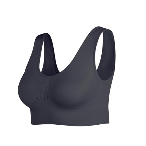 Women's Wireless Sleep Bras Unpadded Seamless Comfort Bras Throw-on Wirefree Bralettes 3 Pack - color: 1*black, size: Medium