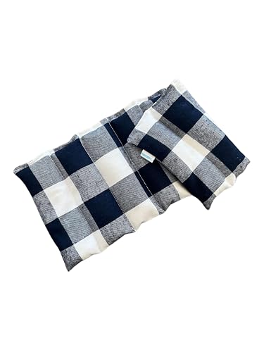 Microwavable Heating Pad (Blue Plaid/Large) - color: Blue Plaid