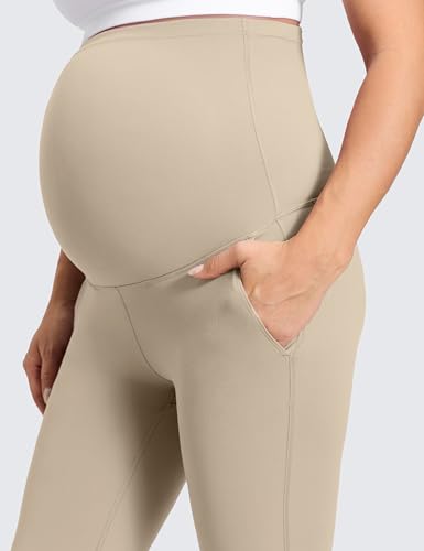 CRZ YOGA Maternity Flare Legging Pocket 31'' - color: Oak, size: Large
