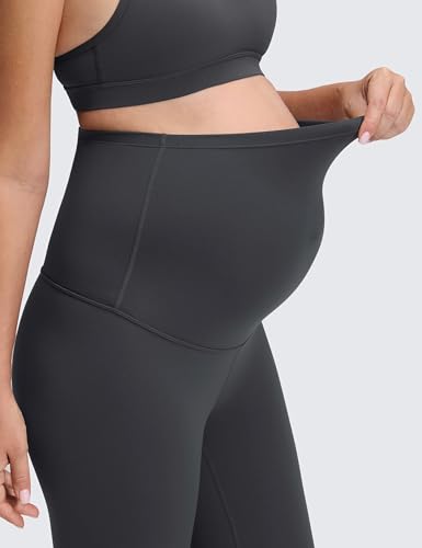 CRZ YOGA Maternity Leggings 25" - color: Mysterious Grey, size: Large