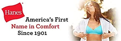 Hanes Women's Wireless T-Shirt Bra, Comfy Support Lightweight Lounge Bra, Convertible Straps - color: Nude Heather, size: Large